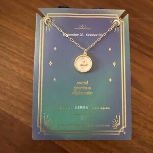 Beloved Inspired 14K Gold Dipped Libra Zodiac Necklace